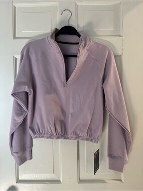 Born Primitive Lavender Half-Zip Cropped Pullover - Super Cute